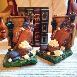 Golf Themed Book Ends 1998 Avery Creations!